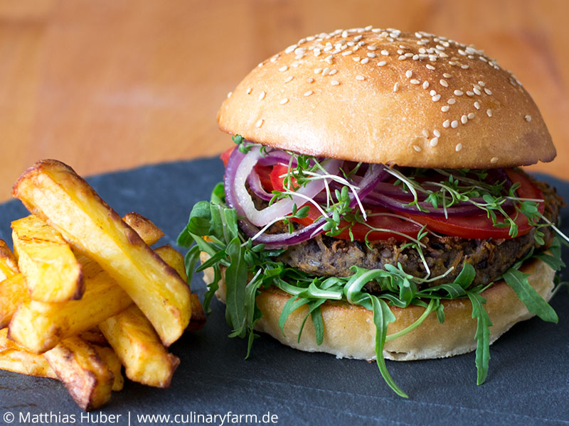 Rezepte mit Hülsenfrüchten: Black Bean Burger